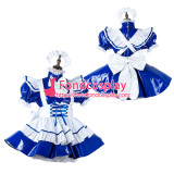 French Sissy Maid Pvc Dress Lockable Uniform Cosplay Costume Tailor-Made[G2209]