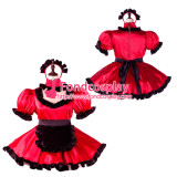 French Sissy Maid Satin Dress Lockable Uniform Cosplay Costume Tailor-Made[G2260]
