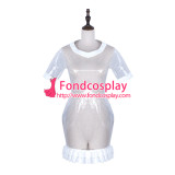 French Sissy Maid Clear Pvc Dress Lockable Uniform Cosplay Costume Tailor-Made[G2322]