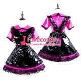 French Pvc Lockable Sissy Maid Dress Vinyl Uniform Tailor-Made[G1577]