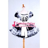 French Lockable Sissy Maid Satin-Organza Dress Uniform Costume Tailor-Made[G1589]