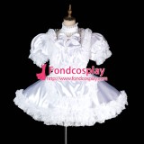 French Lockable Sissy Maid Satin Uniform Cosplay Costume Tailor-Made[G1997]