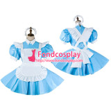 French Sissy Maid Pvc Dress Lockable Uniform Cosplay Costume Tailor-Made[G2065]