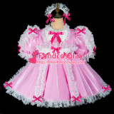 French Sissy Maid Pvc Dress Lockable Uniform Cosplay Costume Tailor-Made[G2413]