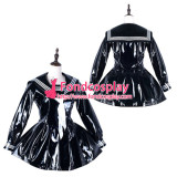 French Sissy Maid Pvc Dress Lockable Uniform Cosplay Costume Tailor-Made[G2237]