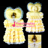 French Adult Sissy Baby Maid Satin Dress Lockable Tailor-Made[G2392]
