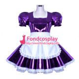 French Sissy Maid Dress Lockable Purpel Pvc French Uniform Cosplay Costume Custom-Made[G912]