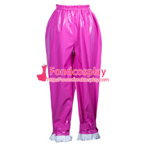 French Sissy Maid Pvc Pants Lockable Uniform Cosplay Costume Tailor-Made[G3775]