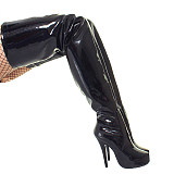 French Pleaser Seduce Crossdresser Sissy Maid Thigh High Boots 15CM