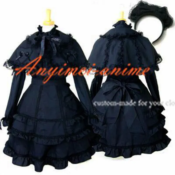 French Sissy Maid Gothic Lolita Punk Fashion Dress Outfit Dress Cosplay Costume Tailor-Made[CK622]