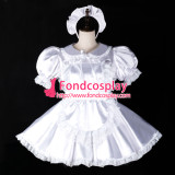French Sissy Maid Satin Dress Lockable Uniform Cosplay Costume Tailor-Made[G2395]