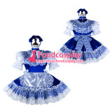 French Sissy Maid Satin Dress Lockable Uniform Cosplay Costume Tailor-Made[G2307]