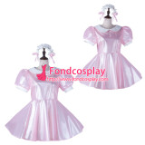 French Sissy Maid Satin Dress Lockable Uniform Cosplay Costume Tailor-Made[G2231]