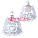 French Sissy Maid Clear Pvc Dress Lockable Uniform Cosplay Costume Tailor-Made[G2298]