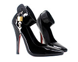 French Pleaser Seduce Crossdresser Lockable Sissy Maid High-heels 12CM