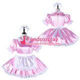 French Sissy Maid Satin Dress Lockable Uniform Cosplay Costume Tailor-Made[G2220]