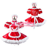 French Sissy Maid Pvc Dress Lockable Uniform Cosplay Costume Tailor-Made[G2211]