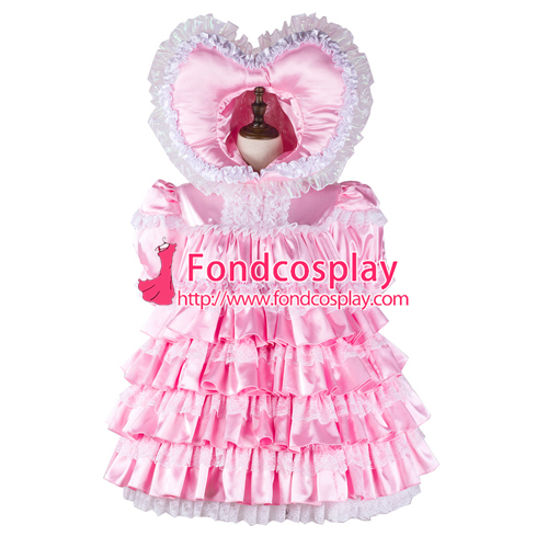 Details about   lockable satin Sissy baby maid mini dress CD/TV Tailor-made
