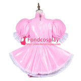 French Sissy Maid Pvc Dress Lockable Uniform Cosplay Costume Tailor-Made[G3780]