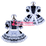 French Sissy Maid Satin Dress Lockable Uniform Cosplay Costume Tailor-Made[G2349]
