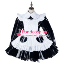 French Sissy Maid Pvc Dress Lockable Uniform Cosplay Costume Tailor-Made[G2170]