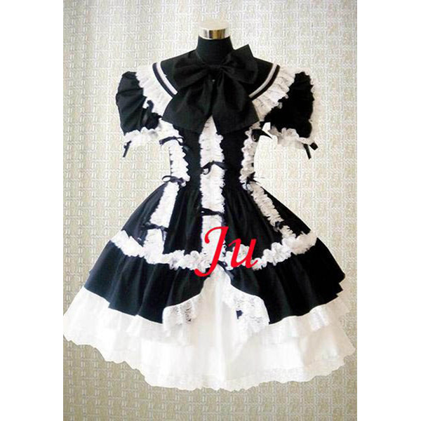 French Sissy Maid Gothic Lolita Punk Fashion Dress Cosplay Costume Tailor-Made[CK773]