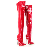 French Pleaser Seduce Crossdresser Sissy Maid Thigh High Boots 18CM