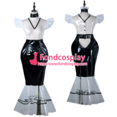 French Sissy Maid Clear Pvc Dress Lockable Uniform Cosplay Costume Tailor-Made[G2247]