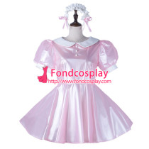 French Sissy Maid clear pvc Dress Lockable Uniform Cosplay Costume Tailor-Made[G2231]