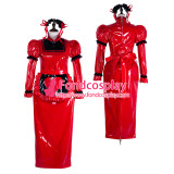 French Sissy Maid Pvc Dress Lockable Uniform Cosplay Costume Tailor-Made[G2304]