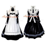 French Sexy Sissy Maid Pvc Dress Black-White Lockable Uniform Cosplay Costume Tailor-Made[G273]