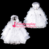 French Sissy Maid Satin Dress Lockable Uniform Cosplay Costume Tailor-Made[G2408]
