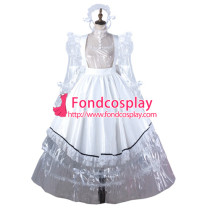 French Sissy Maid Clear Pvc Dress Lockable Uniform Cosplay Costume Tailor-Made[G2205]