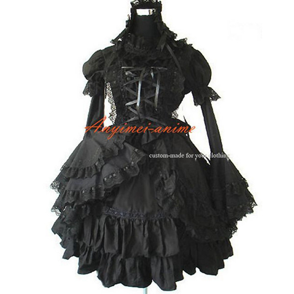 French Sissy Maid Gothic Lolita Punk Fashion Dress Cosplay Costume Tailor-Made[CK978]