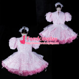 French Sissy Maid Satin Dress Lockable Uniform Cosplay Costume Tailor-Made[G2312]