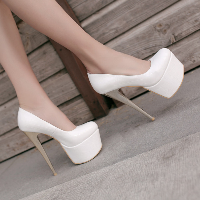 French Pleaser Seduce Crossdresser Sissy Maid High-heels 16CM