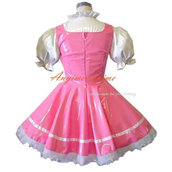 French Sissy Maid Cardcaptor Sakura Kinomoto Sakura Pvc Dress Cosplay Costume Tailor-Made[CK945]