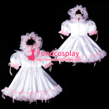 French Adult Baby Sissy Satin Dress Lockable Uniform Cosplay Costume Tailor-Made[G2393]