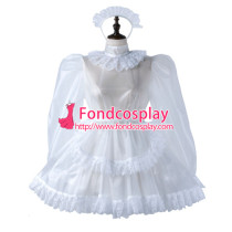 French Sissy Maid Clear Pvc Dress Lockable Uniform Cosplay Costume Tailor-Made[G2212]