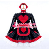 French Sexy Sissy Maid Dress Lockable Black Pvc French Uniform Cosplay Costume Custom-Made[G796]