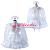 French Sissy Maid Clear Pvc Dress Lockable Uniform Cosplay Costume Tailor-Made[G2212]