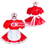French Sissy Maid Pvc Dress Lockable Uniform Cosplay Costume Tailor-Made[G3756]