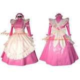 French Sexy Sissy Maid Pvc Dress Pink Lockable Uniform Cosplay Costume Tailor-Made[G317]