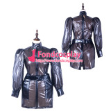 French Sissy Maid black Clear Pvc Dress Lockable Uniform Cosplay Costume Tailor-Made[G2302]