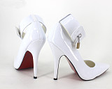 French Pleaser Seduce Crossdresser Lockable Sissy Maid High-heels 12CM