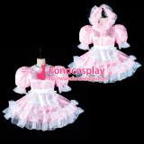 French Sissy Maid Satin Dress Lockable Uniform Cosplay Costume Tailor-Made[G2407]