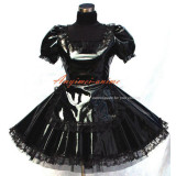 French Sexy Sissy Maid Black Pvc Dress Uniform Cosplay Costume Tailor-Made[G448]
