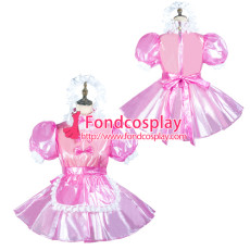 French Sissy Maid Clear Pvc Dress Lockable Uniform Cosplay Costume Tailor-Made[G2438]