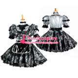 French Sissy Maid Pvc Dress Lockable Uniform Cosplay Costume Tailor-Made[G2066]