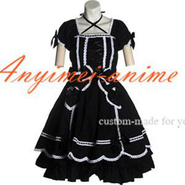 French Sissy Maid Gothic Lolita Punk Fashion Dress Sweet Cosplay Costume Tailor-Made[CK1054]